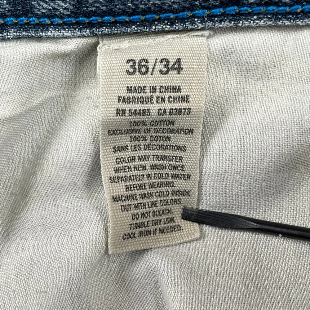 American Eagle Jeans Mens 36x34 Blue Original Straight Regular Fit Casual Denim